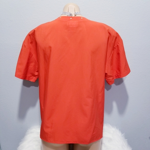 Vintage 80's retro party shirt top blouse Large - Picture 2 of 4